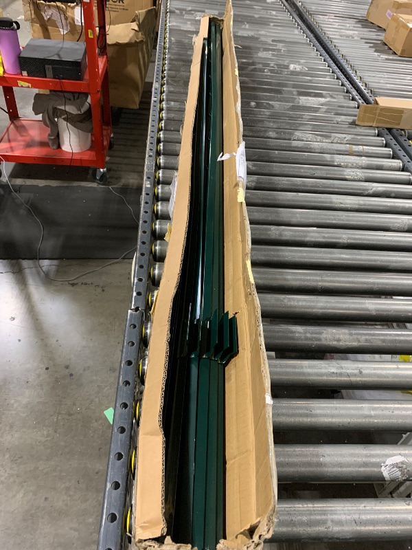 Photo 1 of 10 Pack Metal Fence Post, 7 Feet Heavy Duty Garden with U-Post, No Dig Garden Fence Stakes for Temporary Fencing, Corner Anchor