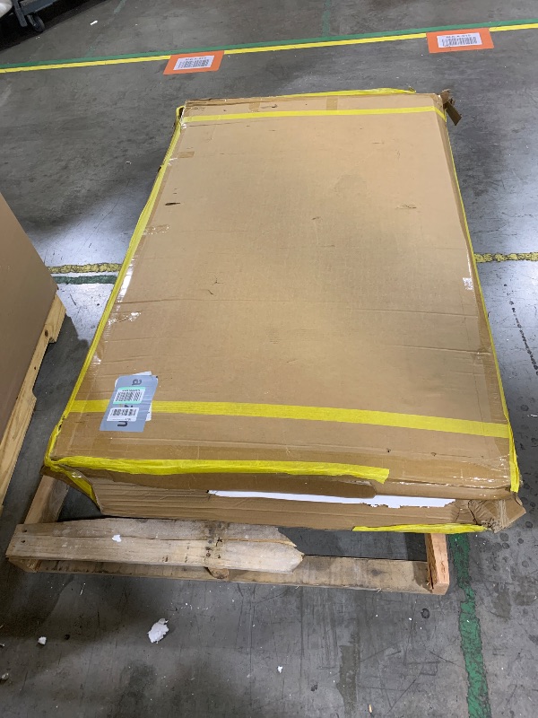 Photo 1 of YTElantivo 63" Modern Reception Desk with Counter LED Light,Front Desk Reception Counter with Cable Grommet, Office Receptionist Desks for Salon, Retail, Checkout (Black & Brown, 63 * 24 * 41IN)