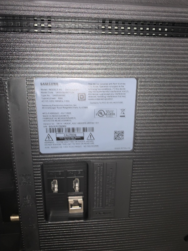 Photo 1 of [FOR PARTS]Samsung 50-Inch Class Crystal UHD U8000F 4K Smart TV (2025 Model) Endless Free Content, Crystal Processor 4K, MetalStream Design, Knox Security, Alexa Built-in