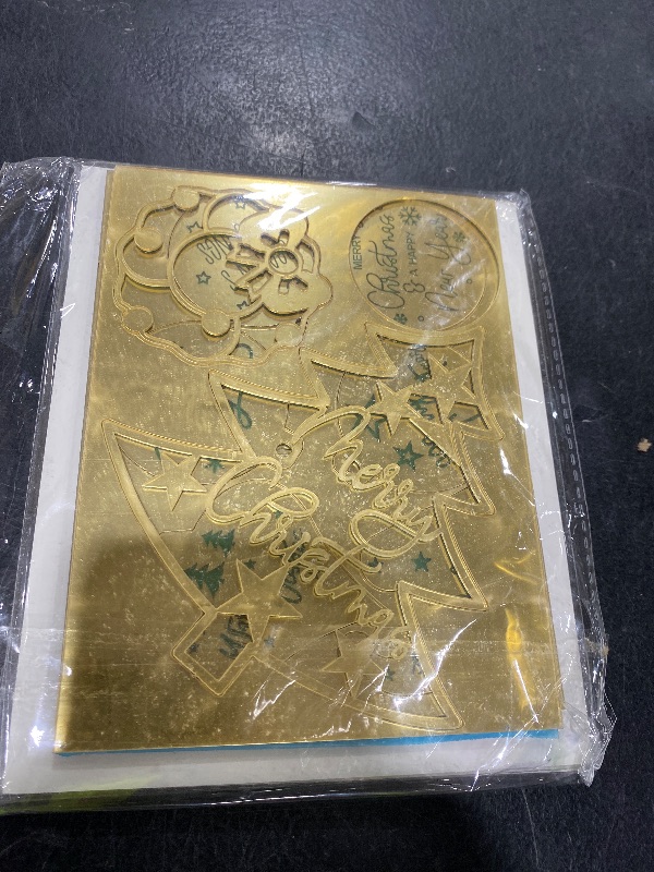 Photo 1 of 24 Pcs Christmas Cupcake Toppers Acrylic Cake Topper Minimalist Gold Cake Decorations, Mirror Disc Engraved Merry Christmas for Winter Xmas Decor