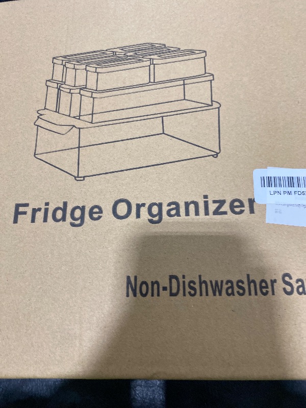 Photo 1 of 10 Pack Refrigerator Pantry Organizer Bins, Stackable Fridge Organizer Bins with Lids, Clear Plastic Food Storage Bins for Kitchen, Countertops, Cabinets, Fridge, Drinks, Fruits, Vegetable, Cereals