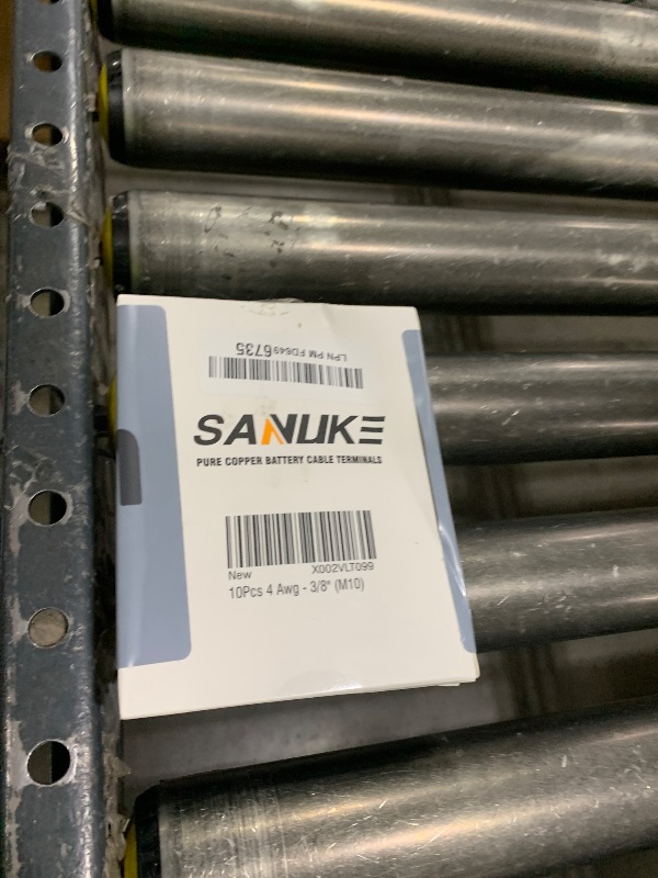 Photo 1 of 10pcs 4 Awg - 3/8 (M10) Sanuke Wire Lugs 4 Gauge Ring Terminal Connectors Ends, Heavy Duty Wire Connectors