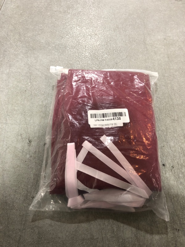 Photo 1 of 2Pack Chiffon Table Runner, AILITI Wedding Table Runner, 29x120 inches Gauze Table Runner, Rustic Sheer Table Decor for Romantic Bridal Shower, Baby Shower, Birthday Party Cake Table(Burgandy)