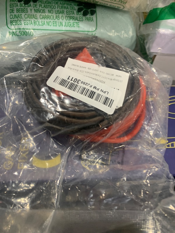 Photo 1 of 10 Gauge Wire (25FT Each, Red/Black), Low Voltage for Automotive Wiring, Battery Cable, 10AWG, Car Audio, Car Amplifier Power or Ground Cable, Translucent Jacket, CCA, with 10 Heat Shrink Tubing