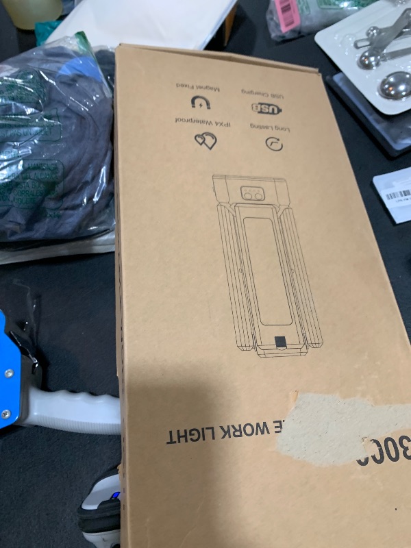 Photo 1 of 13200mAh Rechargeable Solar Work Light IPX4 Waterproof with Folding Stand and Carrying Bag, AODOO 8000 Lumen Cordless Camping Light , White/Warm/Nature White/RED(SOS) with Tripod (Orange(Remote))