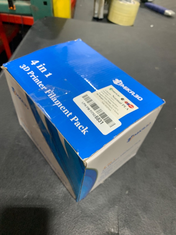 Photo 1 of 1.75mm Normal PLA 4 Most Basic Colors Bundle Pack: Black Red White Blue, Each Spool 250g, 4 Spools Packed, Total 1Kg 3D Printing Filament Material with One Extra 3D Print Tool by MIKA3D