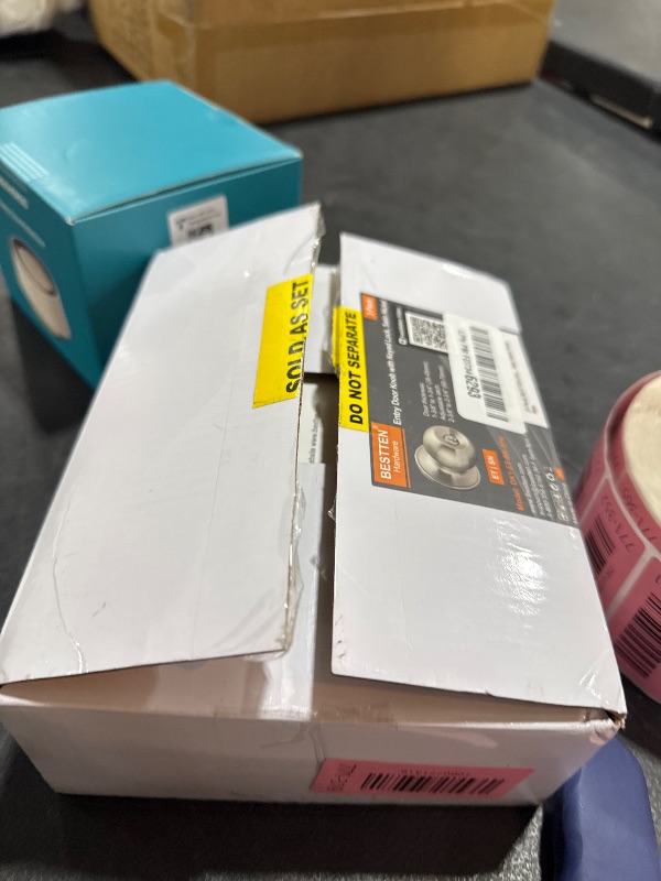 Photo 1 of [3 Pack] BESTTEN Door Knob with Lock and Key, Keyed Different Entry Door Knob with Adjustable Latch, for Entrance and Front Door, Satin Nickel