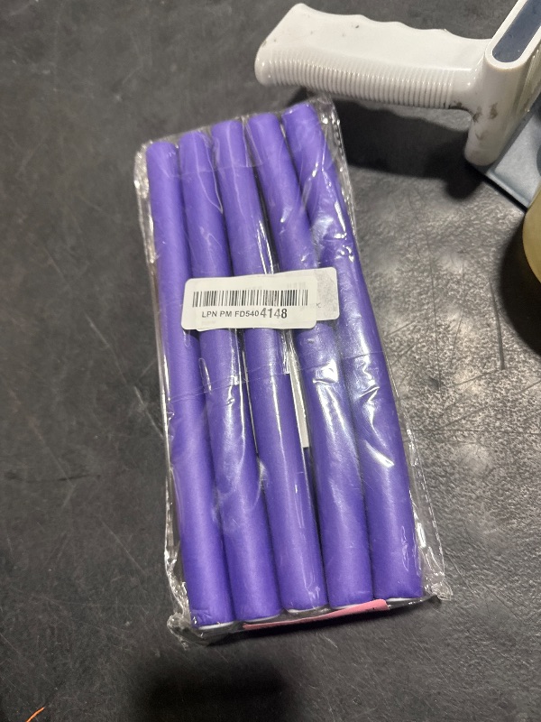 Photo 1 of 10 pack of overnight curl rods purple