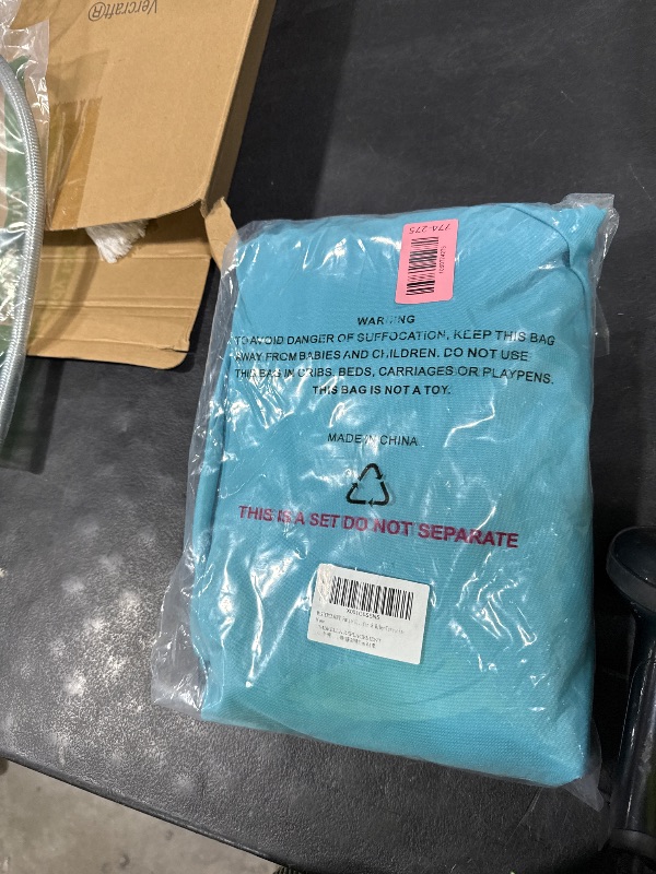 Photo 1 of MASTERCANOPY Patio Umbrella 9 ft Replacement Canopy for 8 Ribs-Turquoise Canopy Only