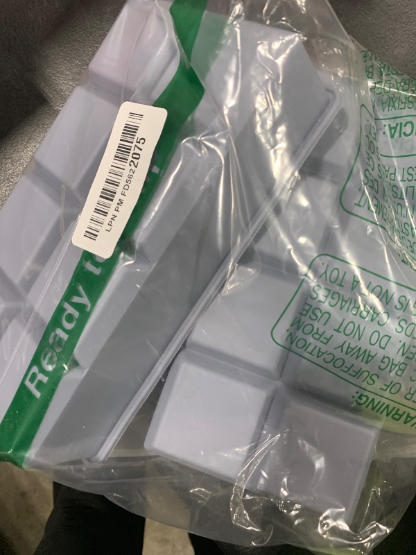 Photo 1 of 1/2 Cup Silicone Freezer Tray With Lid - Silicone Freezer Molds 2-Pack For meal prep & freezing of various sauces and other dishes, makes 16 perfect 1/2 cup portions cubes (Blue 2 Pack)