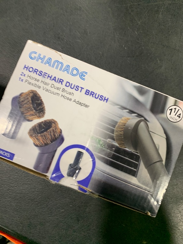 Photo 1 of 1.25'' Shop Vacuum Dust Brush Attachment with 25mm Horse Hair (2PCS) - Round Dust Brush Soft Bristle for Furniture, Blinds, Car, Wood, Electronics - 1.25 inch (32mm) Vacuum Accessories