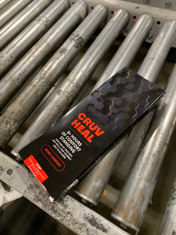 Photo 1 of (New) Work Comfort Orthotic Insoles - Anti Fatigue Shoe Insert Men Women - Low Arch Support - Shock Absorption - Foot Pain Relief - Work Boot Insoles (Black Hexagons, M)