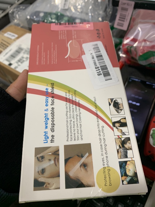 Photo 1 of 100 PCS Microblading Makeup Shower Face Shields Visors, Disposable Face Shields Masks for Hairspray Salon Supplies and Eyelash Extensions Eye Eyelid Surgery Aftercare