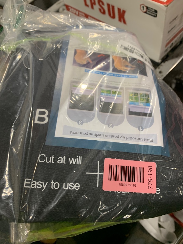 Photo 1 of 100% Blackout Blind Magnetic Window Cover 118 x 57Inch,No Drill,Cut Any Size/Shape,Portable Black Out Shades Curtains for Nursery Bedroom,Rv,Media Room with Magnetic Closure