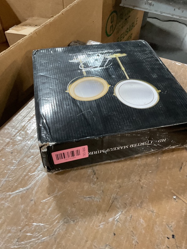 Photo 1 of ***DAMAGED - SEE NOTES/PICTURES*** Lighted Makeup Mirror, 5000 mAh Rechargeable Double Sided Magnifying Vanity Mirror with 3 Colors, 1x/20x, 360° Rotation , Brightness Adjustable lighted mirror with magnification, Antique Bronze