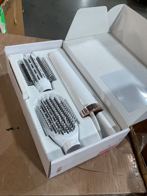 View 2 of "T3 AireBrush Duo Interchangeable Hot Air Blow Dry Brush with Two Attachments ? Includes 15 Heat and Speed Combinations, T3 IonFlow Technology, Volume Booster Switch, Lock-in Cool Shot"