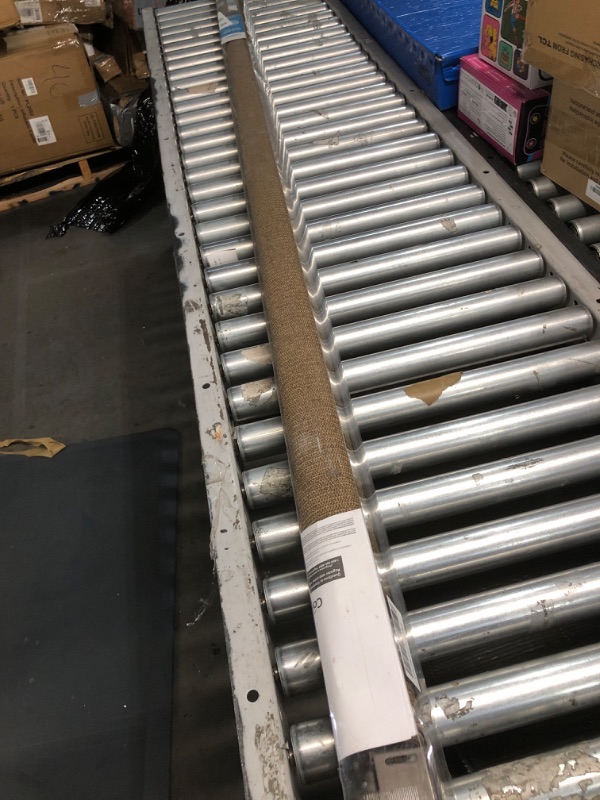 Photo 1 of *DAMAGE TO SHADE, See notes *  Coolaroo Outdoor Roller Shade with Wand - 95% UV Block Breathable Light Filtering Shade for Patio or Porch, Fade-Resistant, Mold-Resistant Easy-Clean Fabric, 10ft x 8ft, Walnut