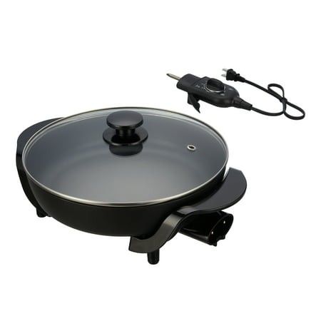 Photo 1 of ***DAMAGED - SEE NOTES/PICTURES***
Mainstays 12 Round Ceramic Skillet Black Nonstick 1200W Removable Temp Control Dishwasher Safe
