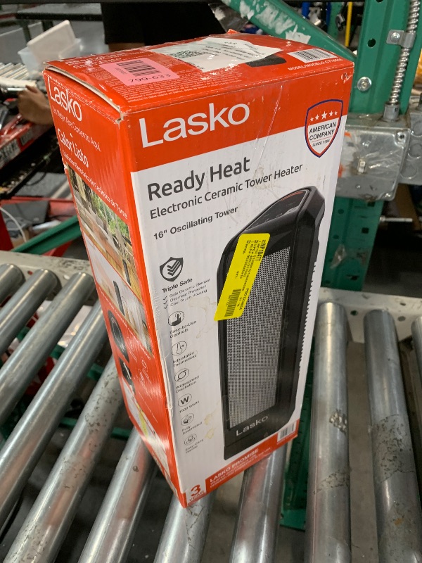 Photo 1 of ***DAMAGED - SEE NOTES/PICTURES***
1500-Watt 16 in. Electronic Ceramic Tower Space Heater in Black with Touch Control and Adjustable Thermostat