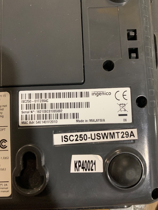 Photo 1 of ***DAMAGED - SEE NOTES/PICTURES***
***MISSING PARTS***
Ingenico iSC Touch 250