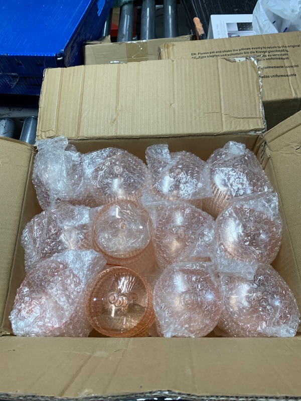 Photo 1 of ***MISSING PARTS***
Jingmore 48 Pcs Ribbed Martini Glasses 10 oz Disposable Plastic Vintage Ribbed Coupe Glasses Unbreakable Dessert Parfait Glassware for Wedding Birthday Party Supplies (Champagne Powder)