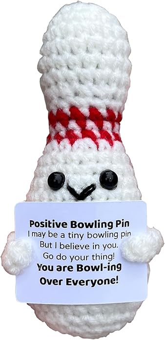 Photo 1 of ***STOCK IMAGE FOR REFERENCE***
Crochet Bowling Pin Gifts, Emotional Support Bowling Pin Positive Cute Funny Cool Office Desk Decor Decorations for Women Men