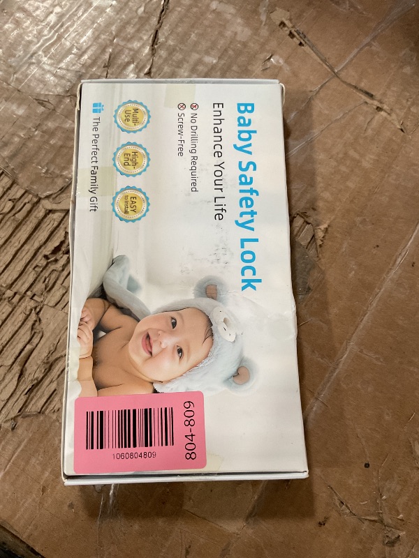 Photo 1 of **Only 4** 5-Pack Child Proof Refrigerator Lock with 3M Adhesive, Baby Child Safety Cabinet Locks, Kids Safety Fridge Locks for Oven Drawers Freezer Door Latches- Grey