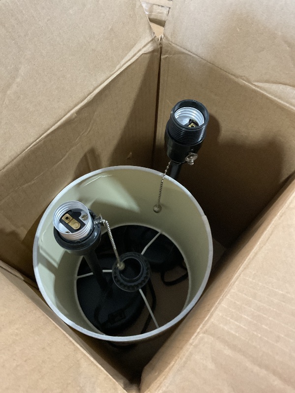 Photo 1 of **MISSING PARTS**
Oneach Modern black Table Lamp Set of 2 for Bedroom Living Room 19.5'' Traditional Bedside Desk Nightstand Buffet Candlestick Samll Lamps with White Drum Shade