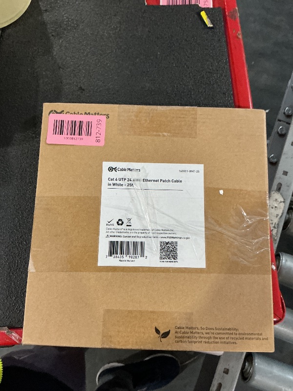 View 2 of ** FACTORY SEAL**Cable Matters 10Gbps Snagless Cat 6 Ethernet Cable, 25ft, White