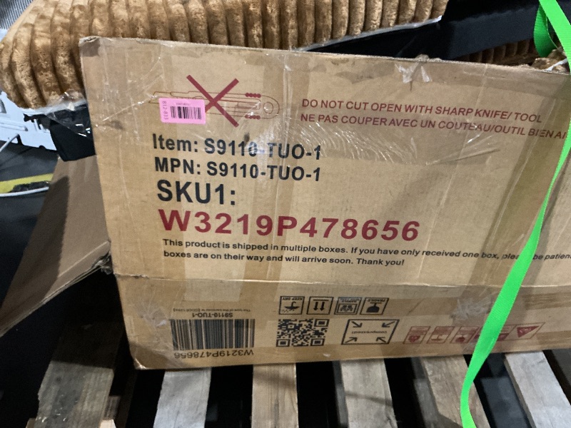 View 6 of ** TRUCK OR TRAILER PICK UP ONLY THREE PALLET ITEM ***Belffin Oversized Sofa Bed Modular Sectional Sleeper Sofa with Pull Out Bed L Shaped Couch with Storage Chaise Brick Red Couch