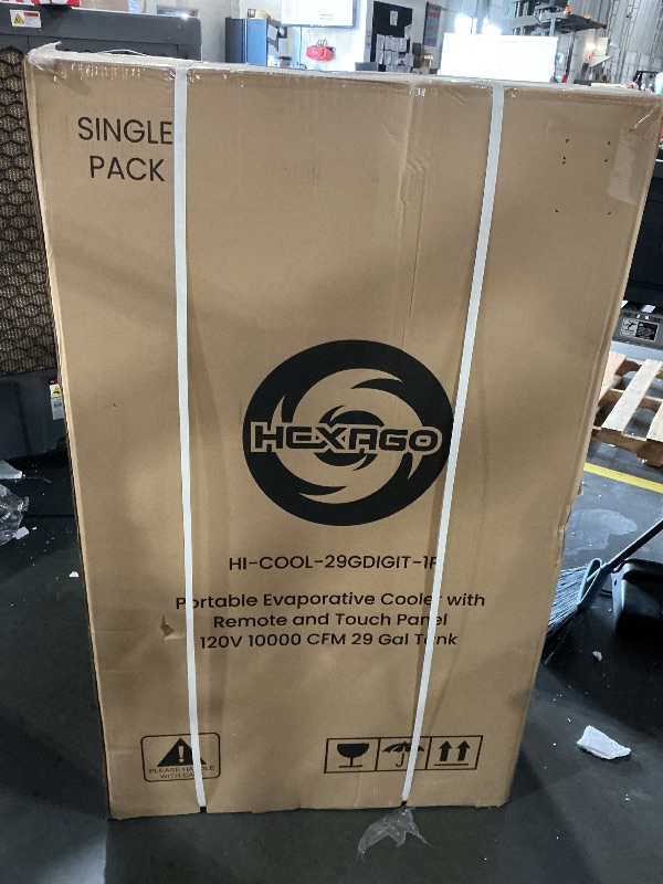 View 3 of ** FACTORY SEALED **Hexago Evaporative Air Cooler 5000 CFM, Swamp Cooler with Mist Function, Remote Control, 3-Speed, 15H Timer, 13.2 Gallon Tank, Water Shortage Alert, 9FT Cord for Indoor/Outdoor, ETL Safety Listed