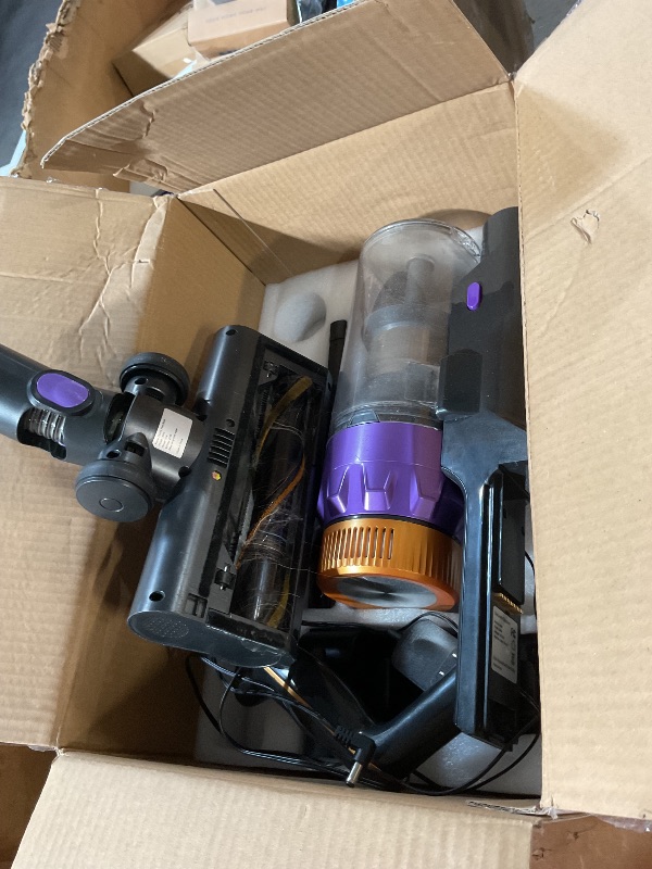 View 2 of * heavily used, the filter is very dirty*
Cordless Vacuum Cleaner, 580W/48Kpa Vacuum Cleaners with 65 Min Runtime, Lightweight Wireless Vacuum with LED Headlights/Screen, wall mount, Removable Handheld Vacuum for Pet Hair/Carpets/Floors/Sofa
