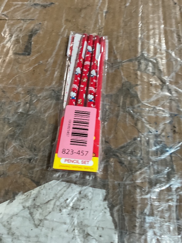 Photo 1 of [4-in-1] Hello Kitty 4pcs Wooden B Lead Pencil Set (Red)