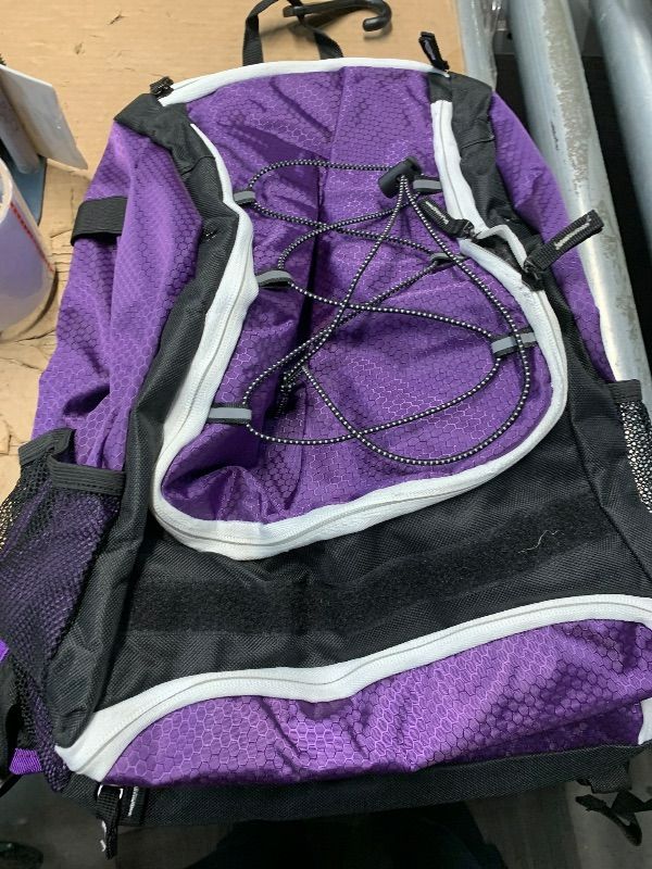 Photo 1 of ***DAMAGED, SEE COMMENTS***BROTOU Baseball Bag, Softball Bag for Baseballgear & T-Ball Bat, Baseball Backpack with Shoes Compartment for Men/Women (Purple)