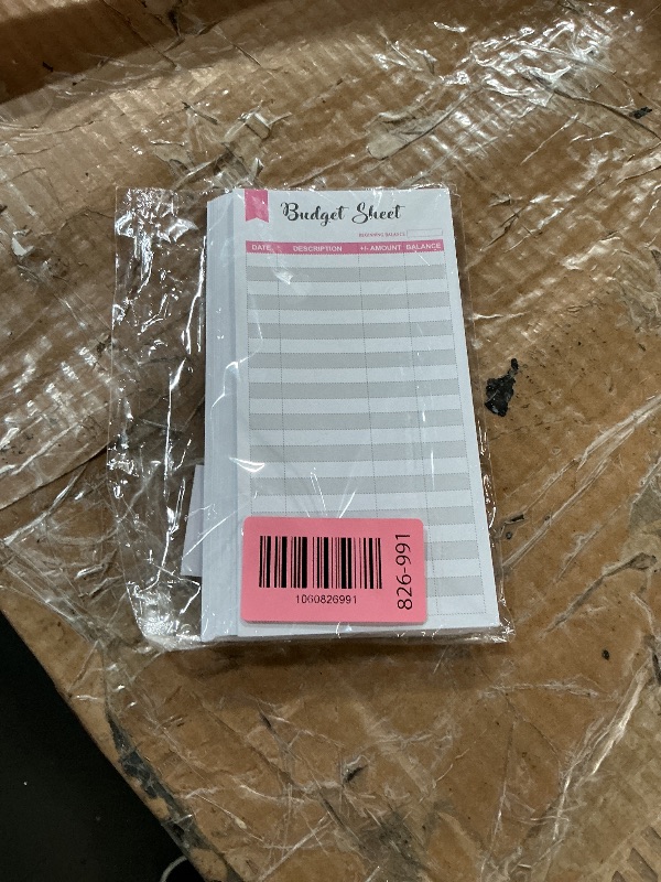 Photo 1 of (Set of 60) Expense Tracker for A6 Budget Envelopes, Unpunched Budget Sheets Use with A6 Budget Binder Pockets, 3.1"x6.3"