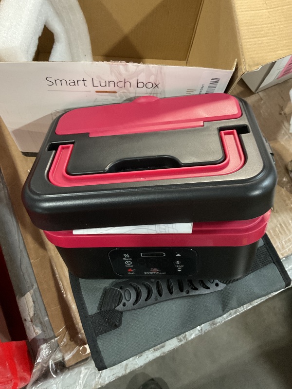 Photo 1 of ***MISSING PARTS***

HASDSAGY Upgraded Cordless Electric Lunch Box, 1L Rechargeable Heated Lunch Box Battery Powered Stainless Steel Self-Heating Food Warmer Gift for Indoor Outdoor Work Office Camping Travel