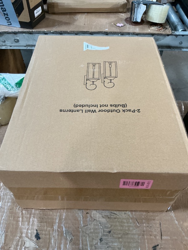 Photo 1 of ***DAMAGED - SEE NOTES/PICTURES***
19" Large Outdoor Wall Light - Black Outside Wall Mounted Light Fixture, Exterior Farmhouse Wall Sconce Lantern 2-Light, Modern Porch Lighting Exterior Lamp for House, 2 Pack