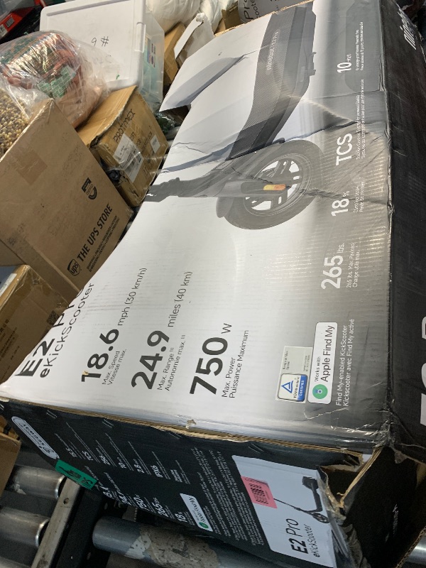 Photo 1 of ****PARTS ONLY****
Segway Ninebot E2 Pro Electric Kick Scooter, 15.5 mph Max Speed, 24.9-Mile Range, Power by 350W Motor, Cruise Mode, UL-2272 Certified
