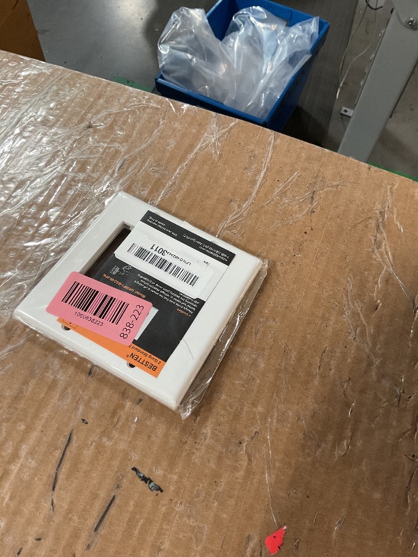 Photo 1 of [2 Pack] BESTTEN 2-Gang Decorator Wall Plate, Standard Size, H4.53” x W4.57”, Unbreakable Polycarbonate Outlet and Switch Cover, UL Listed, White