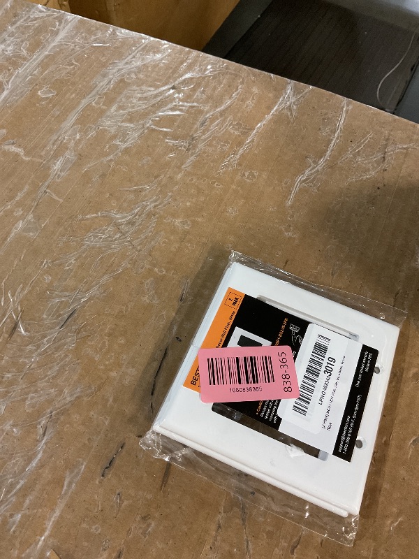 Photo 1 of [2 Pack] BESTTEN 2-Gang Decorator Wall Plate, Standard Size, H4.53” x W4.57”, Unbreakable Polycarbonate Outlet and Switch Cover, UL Listed, White