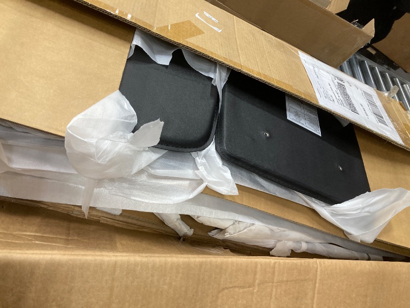 Photo 1 of ** chairs only ** Ktaxon 5 Piece Glass Dining Table Set with 4 Faux Leather Chairs Dining Furniture Black-Chairs