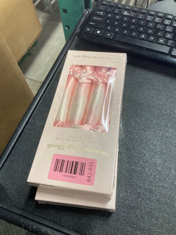 Photo 1 of **PACK OF 2**Satin Heatless Curling Set - Hair Rollers for Curls Heatless Hair Curlers & Hot Rollers Hair Curlers to Sleep in Curling Rod Headband Curler (Dreamy Rosy Clouds)