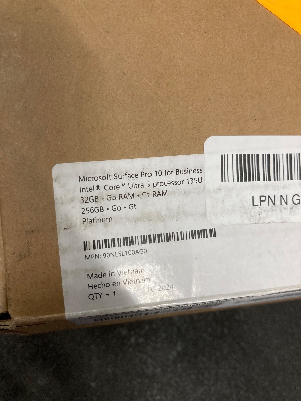 Photo 1 of **Has a problem with the screen**Microsoft Surface Pro 2-in-1 Laptop/Tablet (2024), Windows 11 Copilot+ PC, 13" Touchscreen Display, Snapdragon X Plus (10 Core), 16GB RAM, 512GB Storage, Black