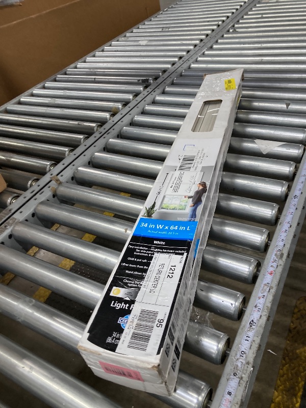 Photo 1 of (2 pack) Mainstays 1" Cordless Vinyl Light Filtering Mini Blinds, White, 34" W x 64" L
