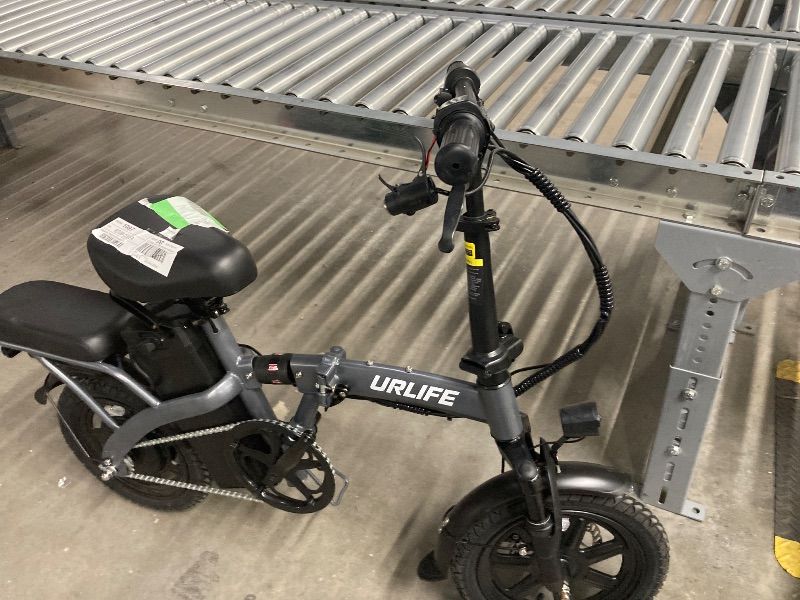 Photo 1 of **NO BOX/NO CHARGER/DAMAGED KEY KNOB**URLIFE 14"Folding Electric Bike for Adults,500W Peak Motor,48V 7.5AH Removable Battery,Mini Ebike for Adults City Commuter,UL2849-Gray