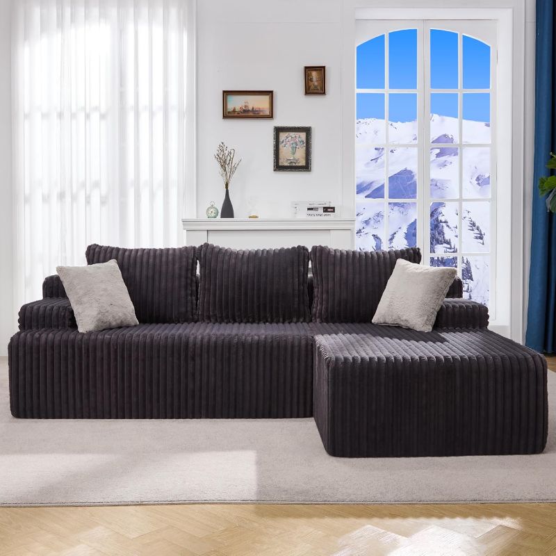 Photo 1 of  Sofa Couches L-Shape Couch 3 Seat Modular Sofa Memory Foam Sectional Couches for Living Room, Cloud Couch