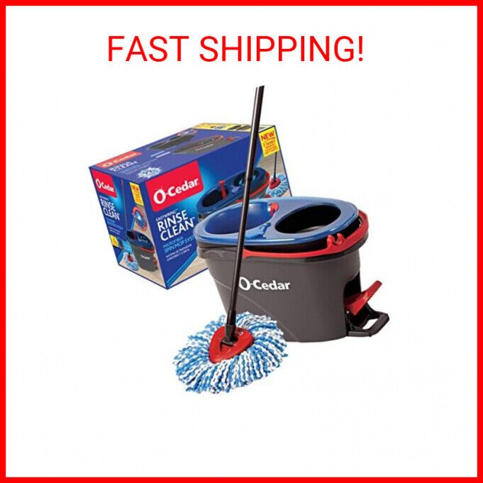 Photo 1 of **MISSING PARTS/ONLY BUCKET AND MOP STICK**O-Cedar EasyWring RinseClean Microfiber Spin Mop & Bucket Floor Cleaning System,