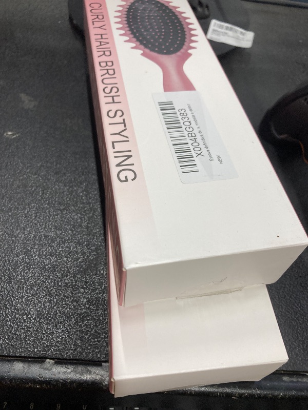 Photo 1 of ++2 pcs ++Curl Defining Curly Hair Brush,Hair Styling Brush with Gator Clips,Curling Define Edge Lift Styling Brush for Curly Hair Wet Detangling,Shaping & Defining Curls for Women Men(Pink)