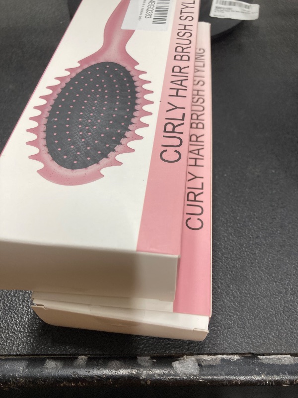 Photo 1 of ++2 pcs ++Curl Defining Curly Hair Brush,Hair Styling Brush with Gator Clips,Curling Define Edge Lift Styling Brush for Curly Hair Wet Detangling,Shaping & Defining Curls for Women Men(Pink)