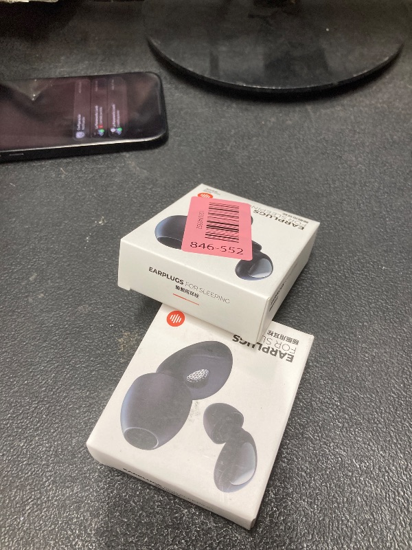 Photo 1 of 2Ear Plugs for Sleeping Noise Cancelling, Reusable Silicone Ear Plugs for Noise Reduction with 8 Ear Tips, Earplugs for Sleep (Black, One Size)